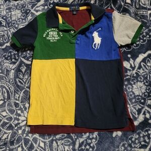 Polo by Ralph Lauren Kids Multicolor Patchwork Polo Size 6